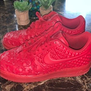 RED NIKE AIR FORCE ONES❤️❤️❤️
